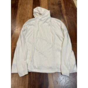 Lululemon Cashmere Blend Open Front‎ White Cardigan  women's sz large athleisure